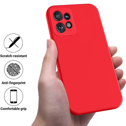 For Motorola Edge 40 Pro/Edge+ 2023/X40 Pure Color Liquid Silicone Shockproof Phone Case(Red) - Motorola Cases by PMC Jewellery | Online Shopping South Africa | PMC Jewellery | Buy Now Pay Later Mobicred