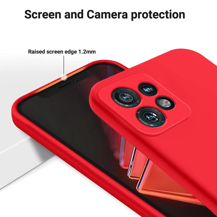 For Motorola Edge 40 Pro/Edge+ 2023/X40 Pure Color Liquid Silicone Shockproof Phone Case(Red) - Motorola Cases by PMC Jewellery | Online Shopping South Africa | PMC Jewellery | Buy Now Pay Later Mobicred