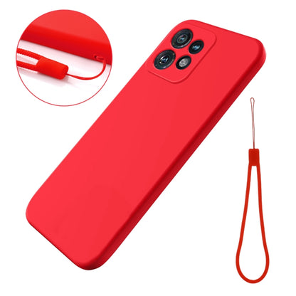 For Motorola Edge 40 Pro/Edge+ 2023/X40 Pure Color Liquid Silicone Shockproof Phone Case(Red) - Motorola Cases by PMC Jewellery | Online Shopping South Africa | PMC Jewellery | Buy Now Pay Later Mobicred