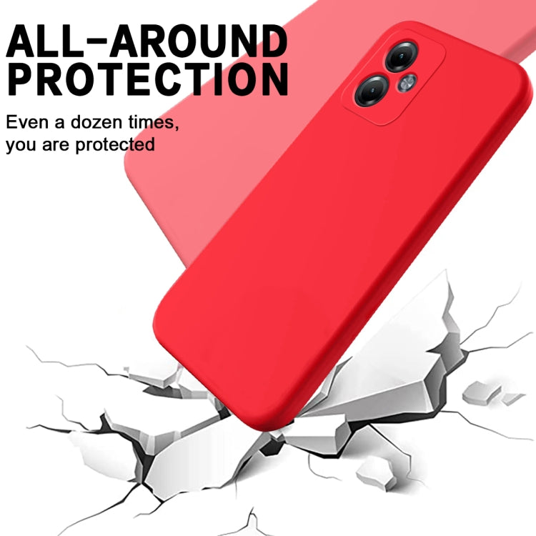 For Motorola Moto G14 Pure Color Liquid Silicone Shockproof Phone Case(Red) - Motorola Cases by PMC Jewellery | Online Shopping South Africa | PMC Jewellery | Buy Now Pay Later Mobicred