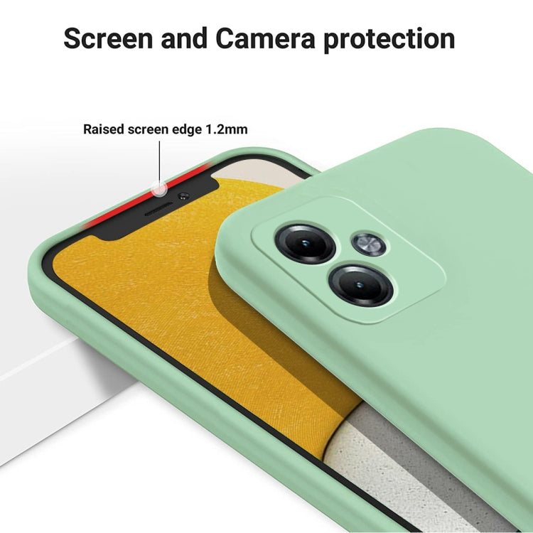 For Motorola Moto G14 Pure Color Liquid Silicone Shockproof Phone Case(Green) - Motorola Cases by PMC Jewellery | Online Shopping South Africa | PMC Jewellery | Buy Now Pay Later Mobicred