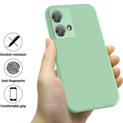 For Motorola Edge 40 Neo Pure Color Liquid Silicone Shockproof Phone Case(Green) - Motorola Cases by PMC Jewellery | Online Shopping South Africa | PMC Jewellery | Buy Now Pay Later Mobicred