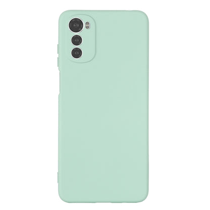 For Motorola Moto E32 4G Pure Color Liquid Silicone Shockproof Phone Case(Green) - Motorola Cases by PMC Jewellery | Online Shopping South Africa | PMC Jewellery | Buy Now Pay Later Mobicred