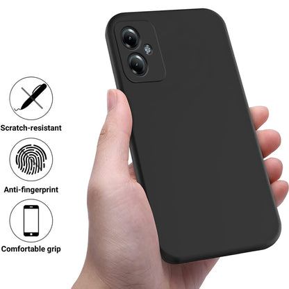 For Motorola Moto G54 Power Pure Color Liquid Silicone Shockproof Phone Case(Black) - Motorola Cases by PMC Jewellery | Online Shopping South Africa | PMC Jewellery | Buy Now Pay Later Mobicred