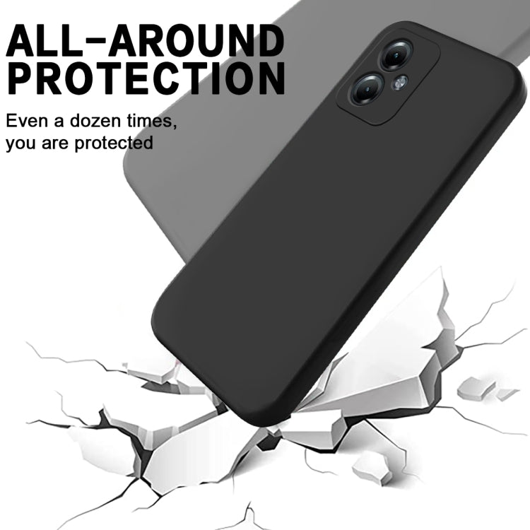 For Motorola Moto G54 Power Pure Color Liquid Silicone Shockproof Phone Case(Black) - Motorola Cases by PMC Jewellery | Online Shopping South Africa | PMC Jewellery | Buy Now Pay Later Mobicred