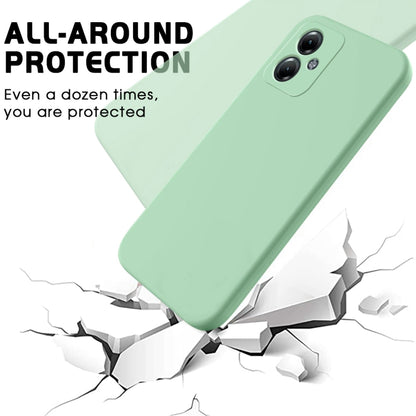 For Motorola Moto G54 Power Pure Color Liquid Silicone Shockproof Phone Case(Green) - Motorola Cases by PMC Jewellery | Online Shopping South Africa | PMC Jewellery | Buy Now Pay Later Mobicred