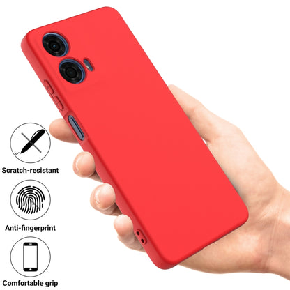 For Motorola Moto G04 / G24 Pure Color Liquid Silicone Shockproof Phone Case(Red) - Motorola Cases by PMC Jewellery | Online Shopping South Africa | PMC Jewellery | Buy Now Pay Later Mobicred