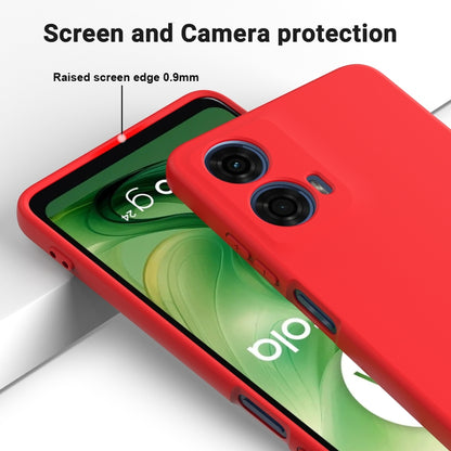 For Motorola Moto G04 / G24 Pure Color Liquid Silicone Shockproof Phone Case(Red) - Motorola Cases by PMC Jewellery | Online Shopping South Africa | PMC Jewellery | Buy Now Pay Later Mobicred