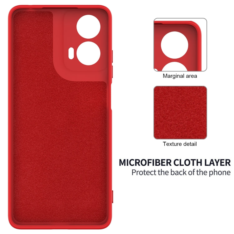 For Motorola Moto G04 / G24 Pure Color Liquid Silicone Shockproof Phone Case(Red) - Motorola Cases by PMC Jewellery | Online Shopping South Africa | PMC Jewellery | Buy Now Pay Later Mobicred