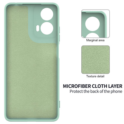 For Motorola Moto G04 / G24 Pure Color Liquid Silicone Shockproof Phone Case(Green) - Motorola Cases by PMC Jewellery | Online Shopping South Africa | PMC Jewellery | Buy Now Pay Later Mobicred