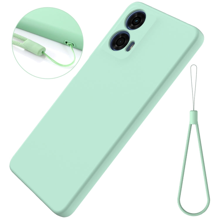 For Motorola Moto G04 / G24 Pure Color Liquid Silicone Shockproof Phone Case(Green) - Motorola Cases by PMC Jewellery | Online Shopping South Africa | PMC Jewellery | Buy Now Pay Later Mobicred