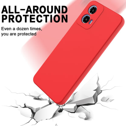 For Motorola Moto G34 Pure Color Liquid Silicone Shockproof Phone Case(Red) - Motorola Cases by PMC Jewellery | Online Shopping South Africa | PMC Jewellery | Buy Now Pay Later Mobicred