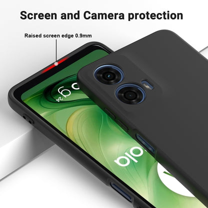 For Motorola Moto G24 Power Pure Color Liquid Silicone Shockproof Phone Case(Black) - Motorola Cases by PMC Jewellery | Online Shopping South Africa | PMC Jewellery | Buy Now Pay Later Mobicred