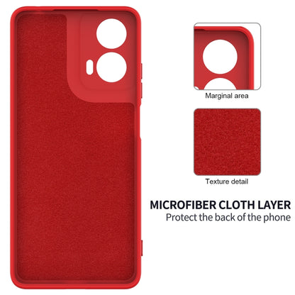 For Motorola Moto G24 Power Pure Color Liquid Silicone Shockproof Phone Case(Red) - Motorola Cases by PMC Jewellery | Online Shopping South Africa | PMC Jewellery | Buy Now Pay Later Mobicred