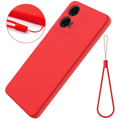 For Motorola Moto G24 Power Pure Color Liquid Silicone Shockproof Phone Case(Red) - Motorola Cases by PMC Jewellery | Online Shopping South Africa | PMC Jewellery | Buy Now Pay Later Mobicred