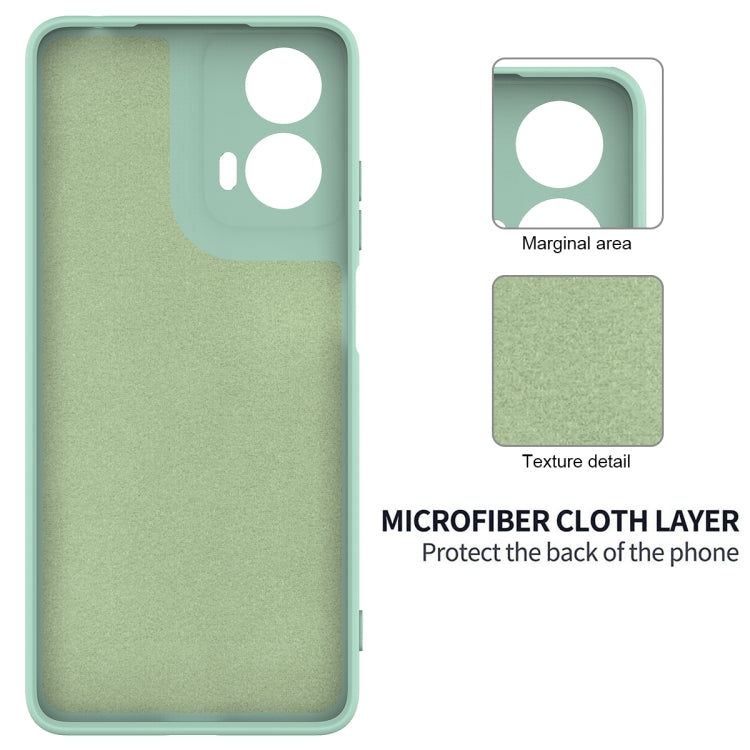 For Motorola Moto G24 Power Pure Color Liquid Silicone Shockproof Phone Case(Green) - Motorola Cases by PMC Jewellery | Online Shopping South Africa | PMC Jewellery | Buy Now Pay Later Mobicred