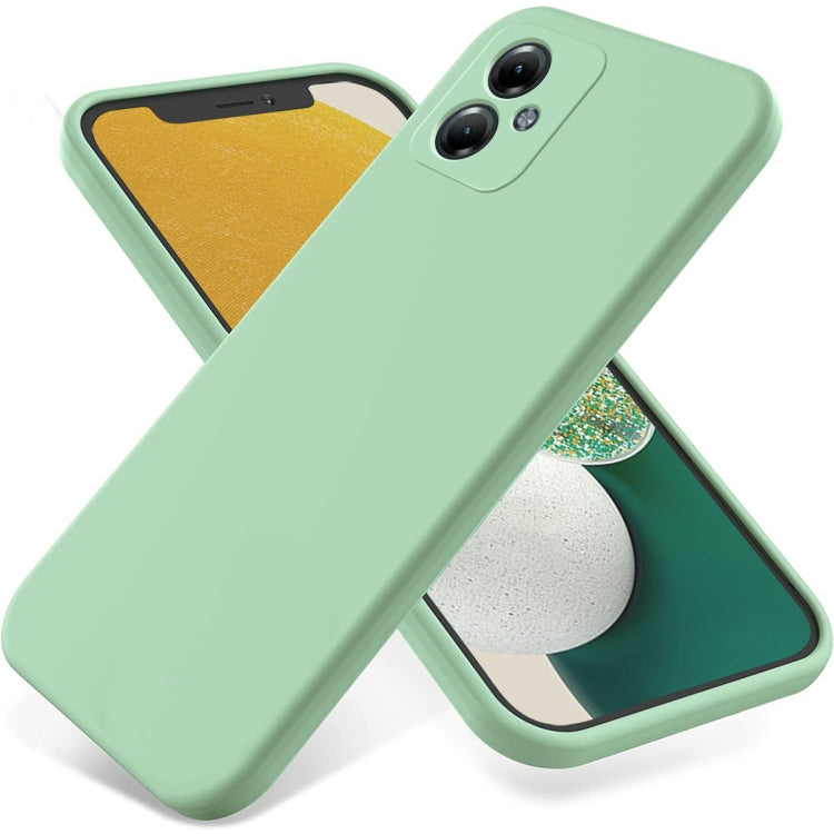 For Motorola Moto G64 Pure Color Liquid Silicone Shockproof Phone Case(Green) - Motorola Cases by PMC Jewellery | Online Shopping South Africa | PMC Jewellery | Buy Now Pay Later Mobicred