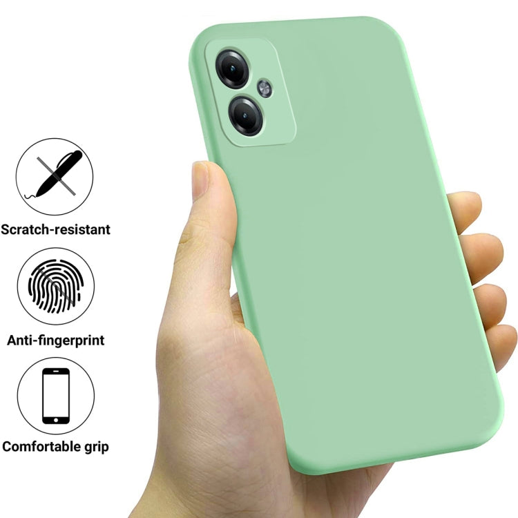 For Motorola Moto G64 Pure Color Liquid Silicone Shockproof Phone Case(Green) - Motorola Cases by PMC Jewellery | Online Shopping South Africa | PMC Jewellery | Buy Now Pay Later Mobicred