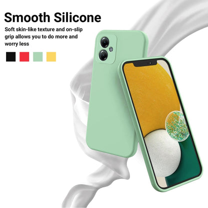 For Motorola Moto G64 Pure Color Liquid Silicone Shockproof Phone Case(Green) - Motorola Cases by PMC Jewellery | Online Shopping South Africa | PMC Jewellery | Buy Now Pay Later Mobicred