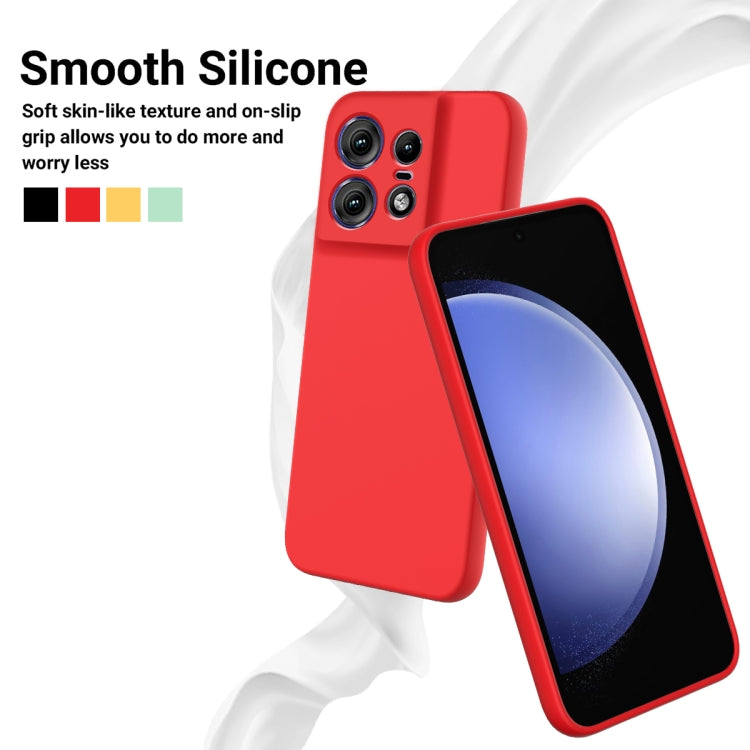 For Motorola Edge 50 Pro Solid Color Liquid Silicone Dropproof Full Coverage Phone Case(Red) - Motorola Cases by PMC TechLife | Online Shopping South Africa | PMC TechLife | Buy Now Pay Later Mobicred
