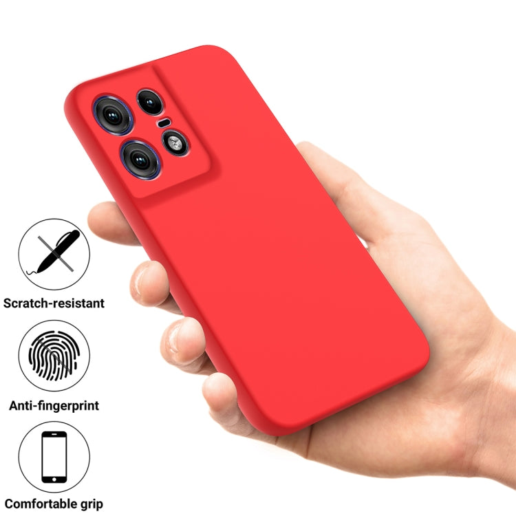For Motorola Edge 50 Pro Solid Color Liquid Silicone Dropproof Full Coverage Phone Case(Red) - Motorola Cases by PMC TechLife | Online Shopping South Africa | PMC TechLife | Buy Now Pay Later Mobicred