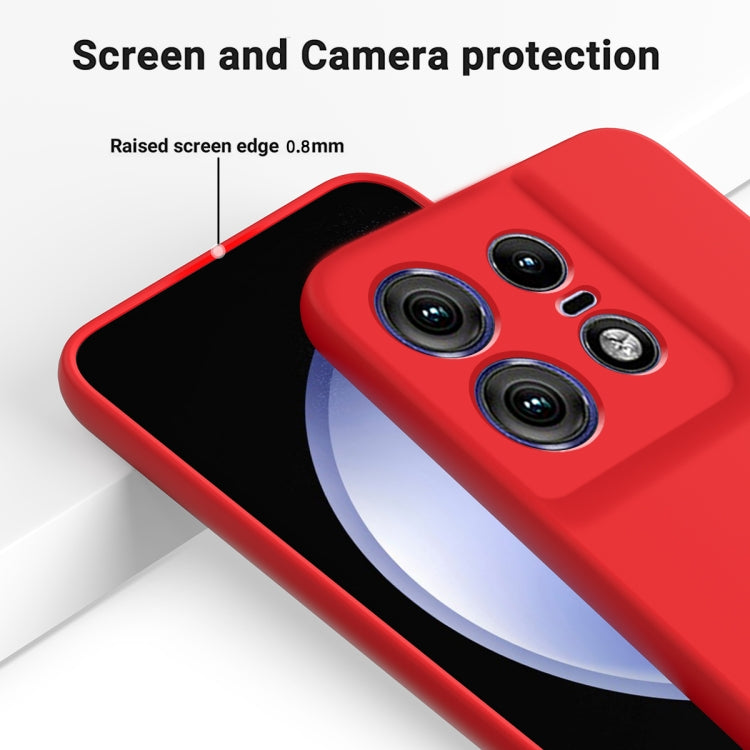 For Motorola Edge 50 Pro Solid Color Liquid Silicone Dropproof Full Coverage Phone Case(Red) - Motorola Cases by PMC TechLife | Online Shopping South Africa | PMC TechLife | Buy Now Pay Later Mobicred