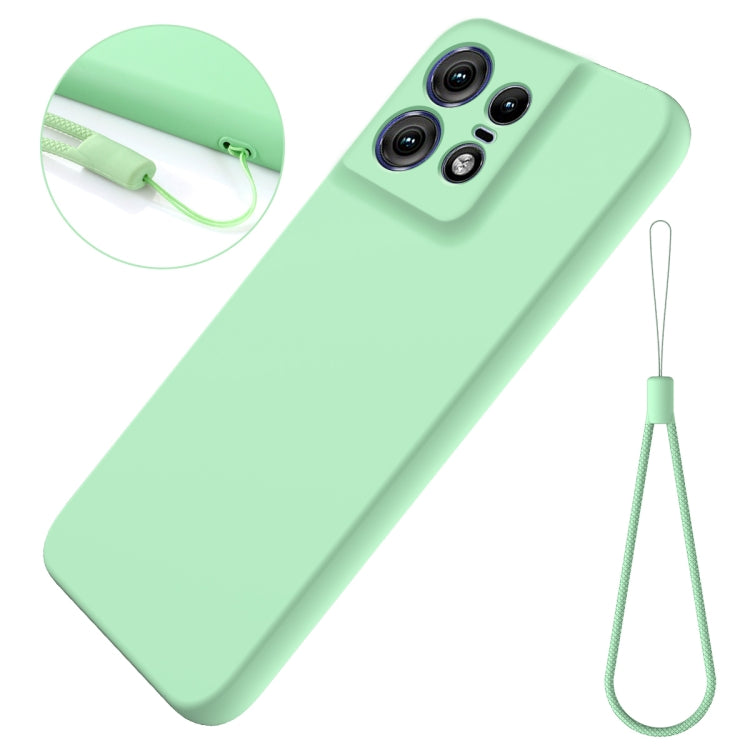 For Motorola Edge 50 Pro Pure Color Liquid Silicone Shockproof Phone Case(Green) - Motorola Cases by PMC Jewellery | Online Shopping South Africa | PMC Jewellery | Buy Now Pay Later Mobicred