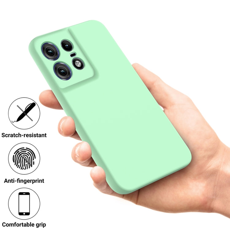 For Motorola Edge 50 Pro Pure Color Liquid Silicone Shockproof Phone Case(Green) - Motorola Cases by PMC Jewellery | Online Shopping South Africa | PMC Jewellery | Buy Now Pay Later Mobicred