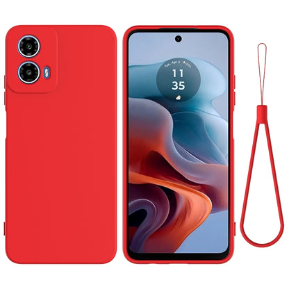 For Motorola Moto G Power 2024 Pure Color Liquid Silicone Shockproof Phone Case(Red) - Motorola Cases by PMC Jewellery | Online Shopping South Africa | PMC Jewellery | Buy Now Pay Later Mobicred