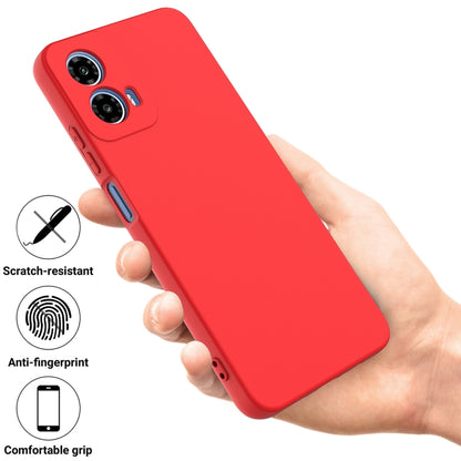 For Motorola Moto G Power 2024 Pure Color Liquid Silicone Shockproof Phone Case(Red) - Motorola Cases by PMC Jewellery | Online Shopping South Africa | PMC Jewellery | Buy Now Pay Later Mobicred