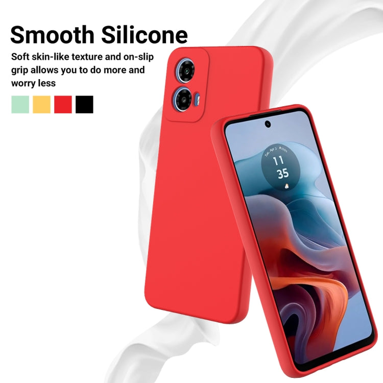 For Motorola Moto G Power 2024 Pure Color Liquid Silicone Shockproof Phone Case(Red) - Motorola Cases by PMC Jewellery | Online Shopping South Africa | PMC Jewellery | Buy Now Pay Later Mobicred