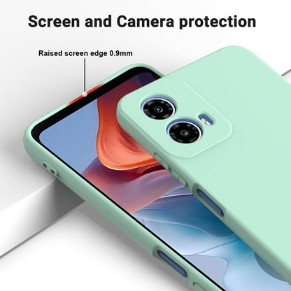 For Motorola Moto G Power 2024 Pure Color Liquid Silicone Shockproof Phone Case(Green) - Motorola Cases by PMC Jewellery | Online Shopping South Africa | PMC Jewellery | Buy Now Pay Later Mobicred