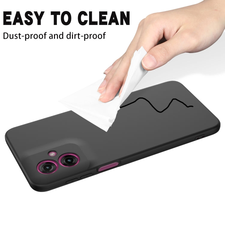 For Motorola Moto G55 Solid Color Liquid Silicone Dropproof Full Coverage Phone Case(Black) - free shipping - PMC TechLife - Order now!