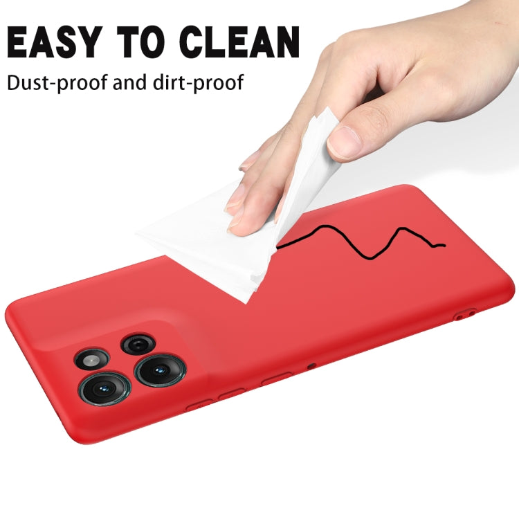 For Motorola Moto G75 Solid Color Liquid Silicone Dropproof Full Coverage Phone Case(Red) - free shipping - PMC TechLife - Order now!