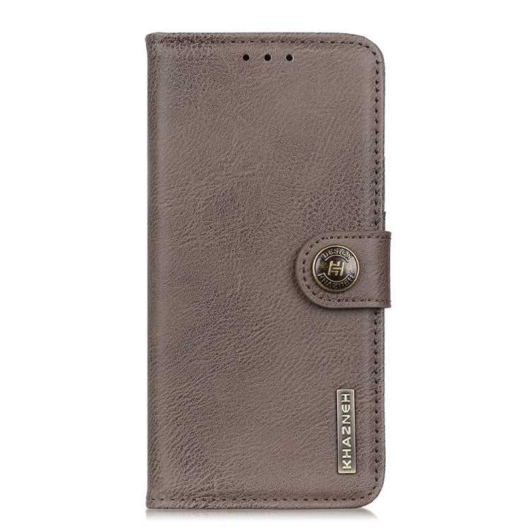 For Xiaomi Redmi 13C KHAZNEH Cowhide Texture Flip Leather Phone Case(Khaki) - 13C Cases by PMC Jewellery | Online Shopping South Africa | PMC Jewellery | Buy Now Pay Later Mobicred