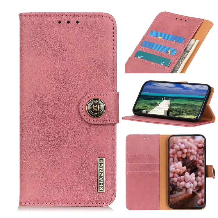 For Xiaomi Poco X6 Pro 5G/Redmi K70E KHAZNEH Cowhide Texture Flip Leather Phone Case(Pink) - K70E Cases by PMC Jewellery | Online Shopping South Africa | PMC Jewellery | Buy Now Pay Later Mobicred