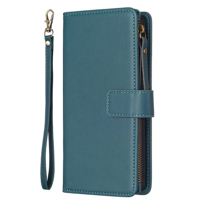 For Google Pixel 8 Pro 9 Card Slots Zipper Wallet Leather Flip Phone Case(Green) - Google Cases by PMC Jewellery | Online Shopping South Africa | PMC Jewellery | Buy Now Pay Later Mobicred