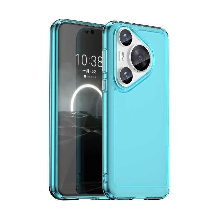 For Huawei Pura 70 Pro Candy Series TPU Phone Case(Transparent Blue) - Huawei Cases by PMC Jewellery | Online Shopping South Africa | PMC Jewellery | Buy Now Pay Later Mobicred