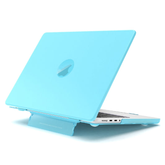 For MacBook Pro 16 inch A2141 Frosted Translucent Laptop Protective Case(Blue) - MacBook Pro Cases by PMC Jewellery | Online Shopping South Africa | PMC Jewellery | Buy Now Pay Later Mobicred