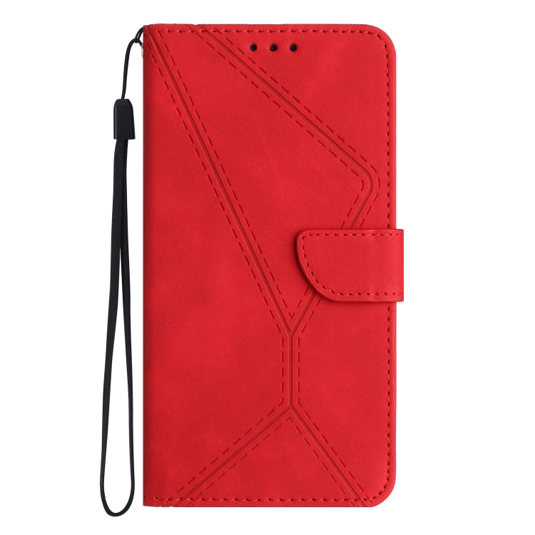 For iPhone SE 2024 Stitching Embossed Leather Phone Case(Red) - More iPhone Cases by PMC Jewellery | Online Shopping South Africa | PMC Jewellery | Buy Now Pay Later Mobicred