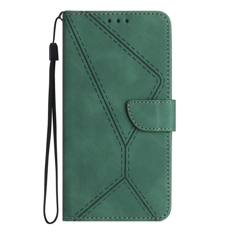 For iPhone SE 2024 Stitching Embossed Leather Phone Case(Green) - More iPhone Cases by PMC Jewellery | Online Shopping South Africa | PMC Jewellery | Buy Now Pay Later Mobicred