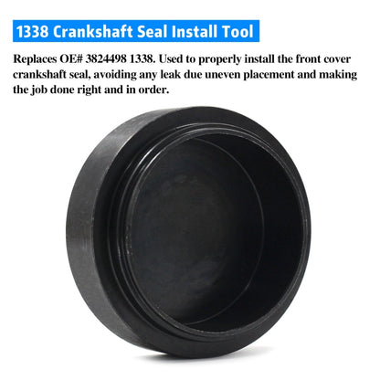 For Dodge Cummins 5046 Crankshaft Wear Sleeve + 1388 Front Cover Crankshaft Seal Installation Tool 124453+124388(Black) - Engine Fittings by PMC Jewellery | Online Shopping South Africa | PMC Jewellery | Buy Now Pay Later Mobicred