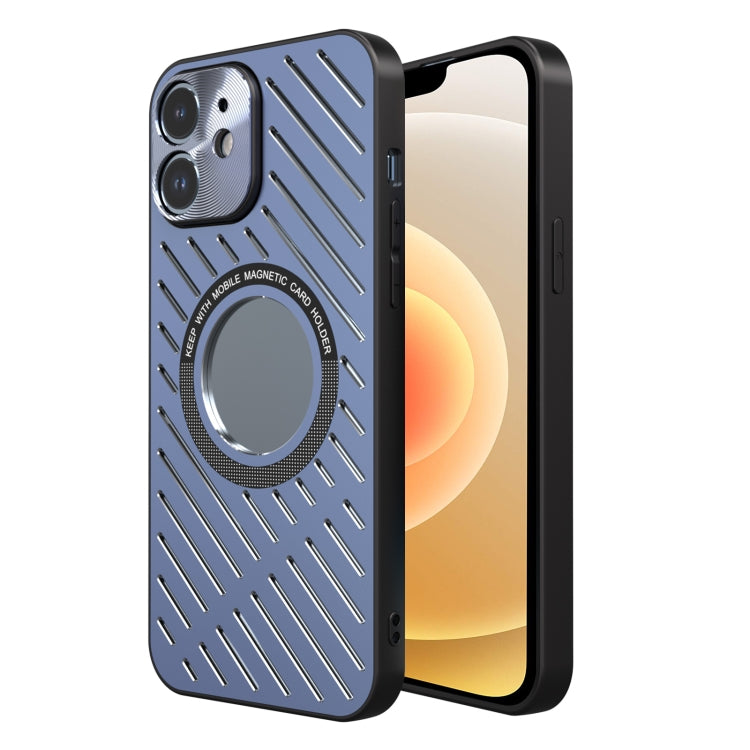 For iPhone 12 R-JUST RJ57 CD Pattern MagSafe Cooling Phone Case(Blue) - iPhone 12 / 12 Pro Cases by R-JUST | Online Shopping South Africa | PMC TechLife | Buy Now Pay Later Mobicred