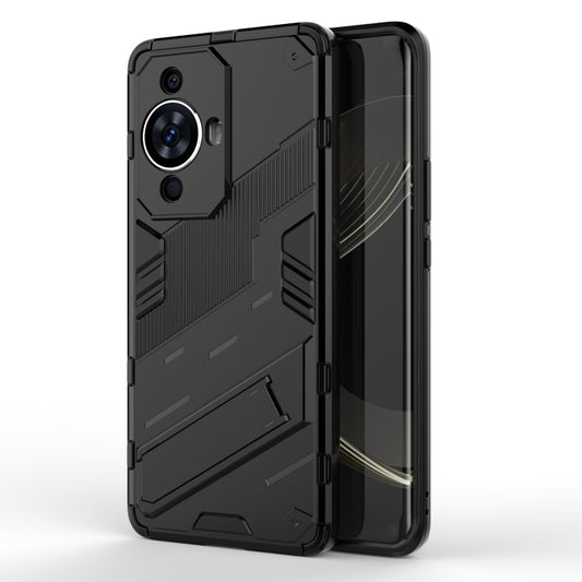 For Huawei nova 11 Pro 4G Punk Armor 2 in 1 PC + TPU Phone Case with Holder(Black) - Huawei Cases by PMC Jewellery | Online Shopping South Africa | PMC Jewellery | Buy Now Pay Later Mobicred