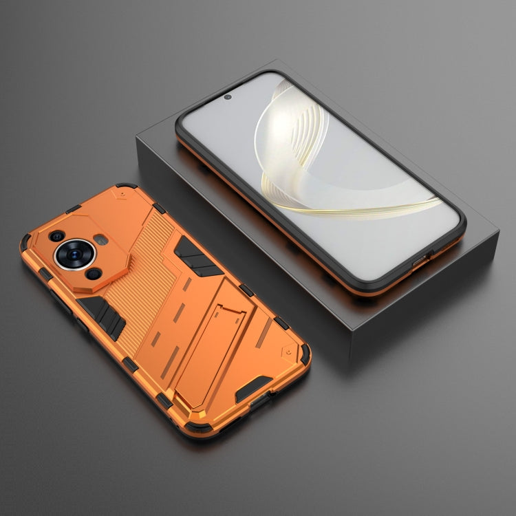 For Huawei nova 11 4G Punk Armor 2 in 1 PC + TPU Phone Case with Holder(Orange) - Huawei Cases by PMC Jewellery | Online Shopping South Africa | PMC Jewellery | Buy Now Pay Later Mobicred