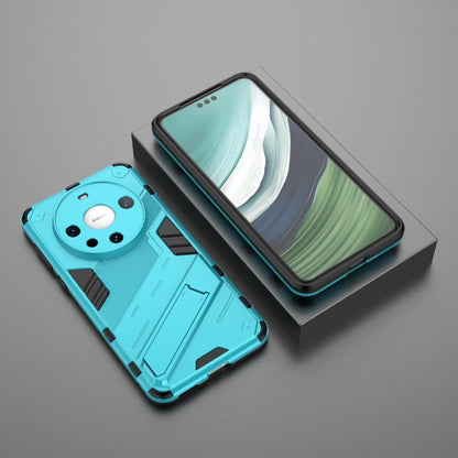 For Huawei Mate 60 Pro Punk Armor 2 in 1 PC + TPU Phone Case with Holder(Blue) - Huawei Cases by PMC Jewellery | Online Shopping South Africa | PMC Jewellery | Buy Now Pay Later Mobicred