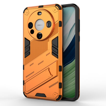 For Huawei Mate 60 Punk Armor 2 in 1 PC + TPU Phone Case with Holder(Orange) - Huawei Cases by PMC Jewellery | Online Shopping South Africa | PMC Jewellery | Buy Now Pay Later Mobicred