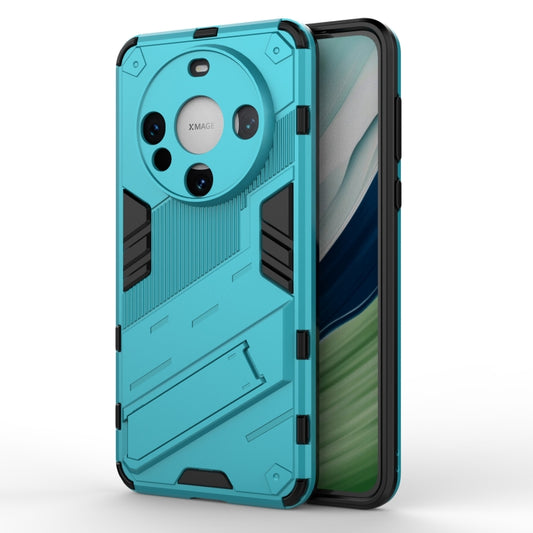 For Huawei Mate 60 Punk Armor 2 in 1 PC + TPU Phone Case with Holder(Blue) - Huawei Cases by PMC Jewellery | Online Shopping South Africa | PMC Jewellery | Buy Now Pay Later Mobicred