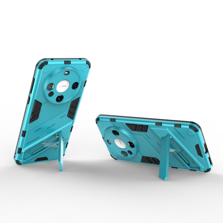 For Huawei Mate 60 Punk Armor 2 in 1 PC + TPU Phone Case with Holder(Blue) - Huawei Cases by PMC Jewellery | Online Shopping South Africa | PMC Jewellery | Buy Now Pay Later Mobicred