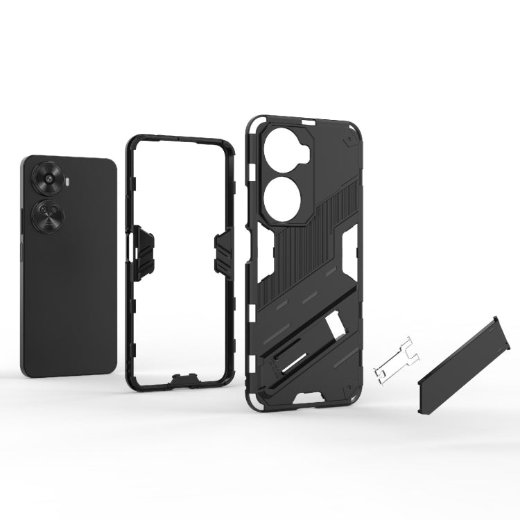 For Huawei nova 11 SE Punk Armor 2 in 1 PC + TPU Phone Case with Holder(Black) - Huawei Cases by PMC Jewellery | Online Shopping South Africa | PMC Jewellery | Buy Now Pay Later Mobicred